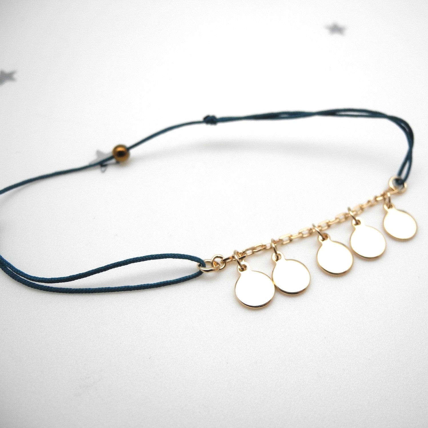 Bracelet finesse 5 pastilles